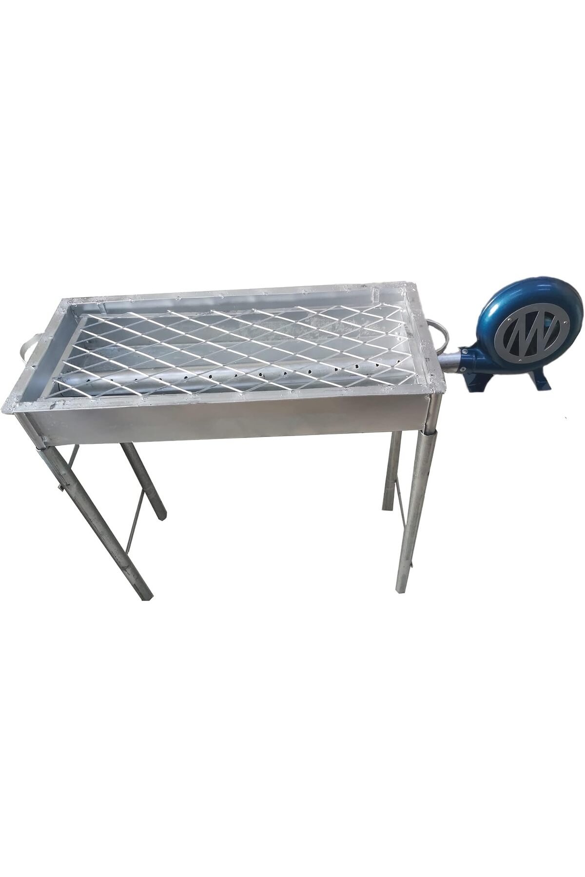 Go2camps Leg Stand Tin Barbeque Grill with Fan Blower - 90cm