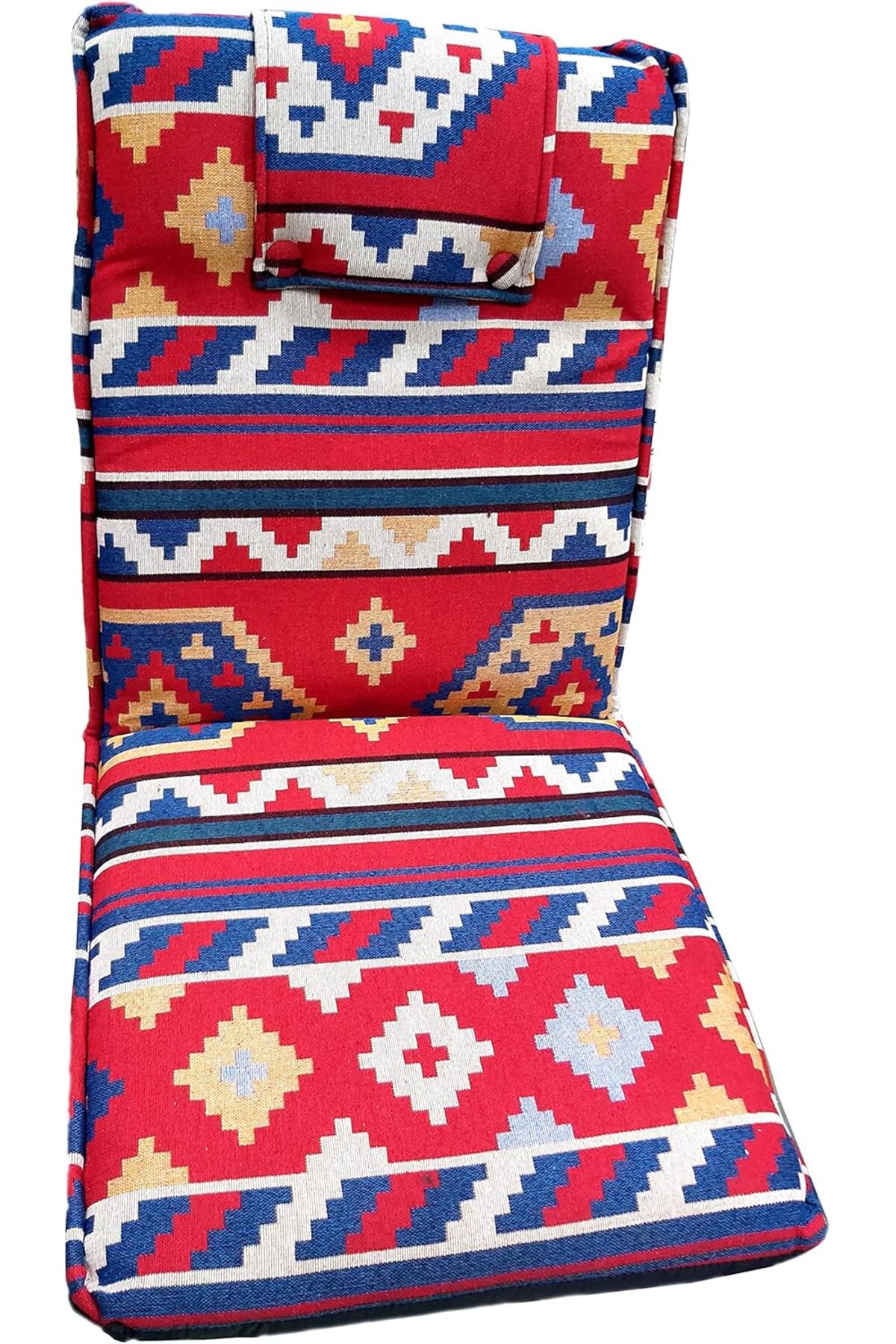 GO2CAMPS Adjustable Camping Floor Chair - Padded Lazy Chair With Back Support for Meditation, Arabic