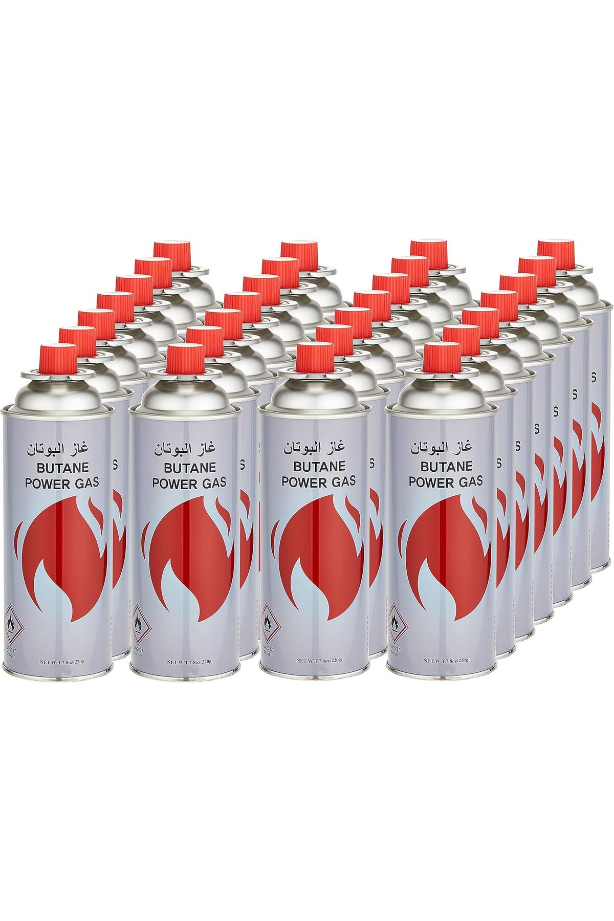 GO 2 CAMPS Set Of 28 Piece Butane Gas Catridge-Camping Gas For Camping 28 x 220g-Multicolours