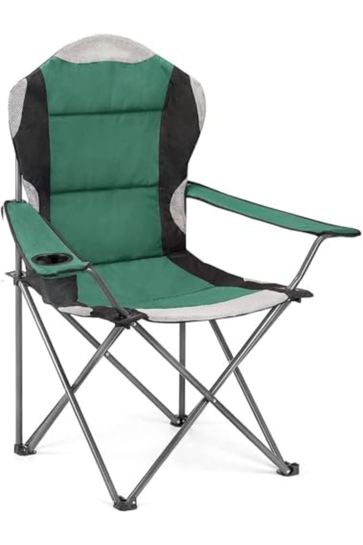 Foldable Camping Chair with Cup Holder Heavy Quality (Green)