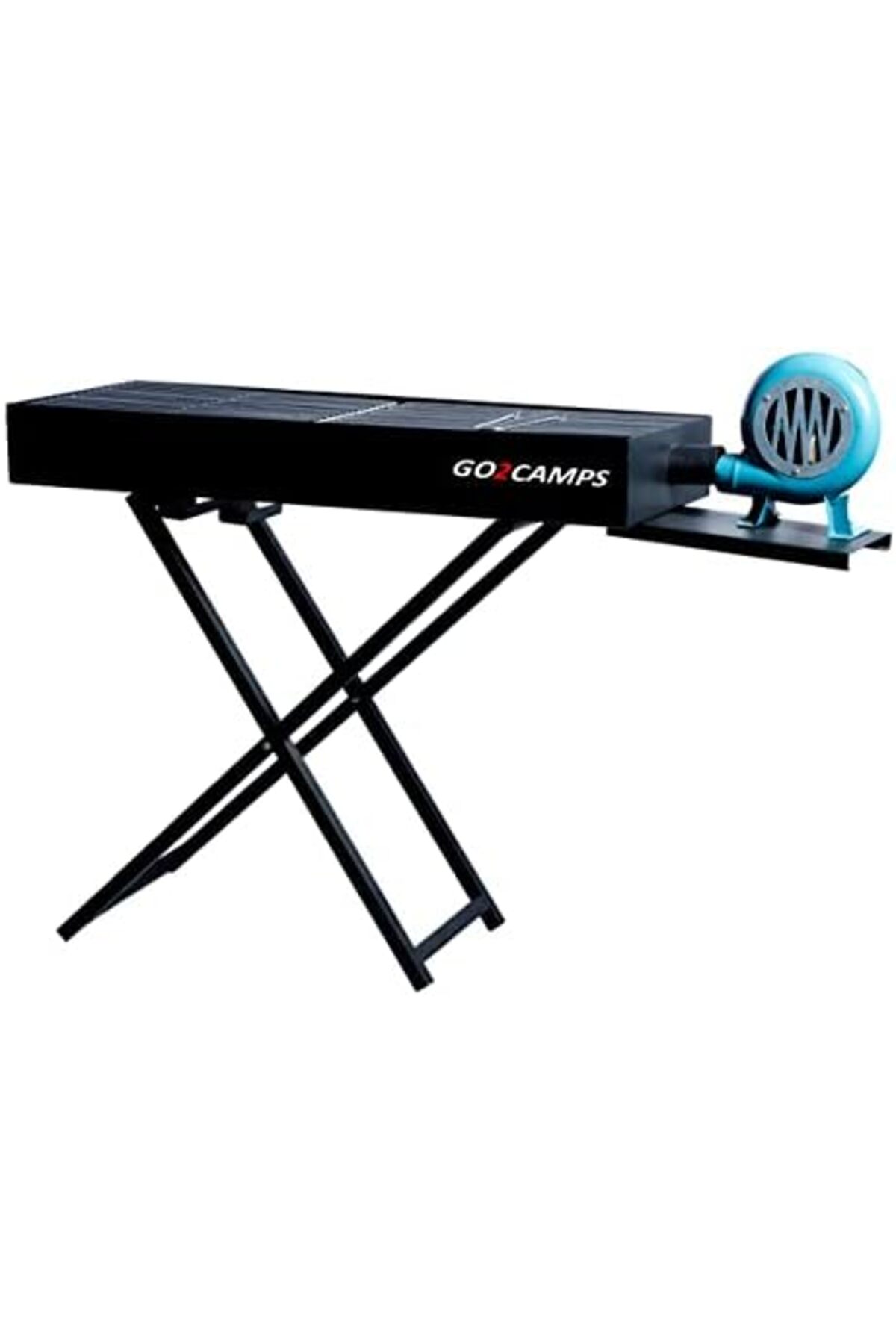 Portable Barbeque Grill with Blower Fan-Large, Foldable X Shape Stand | Premium Quality Ste