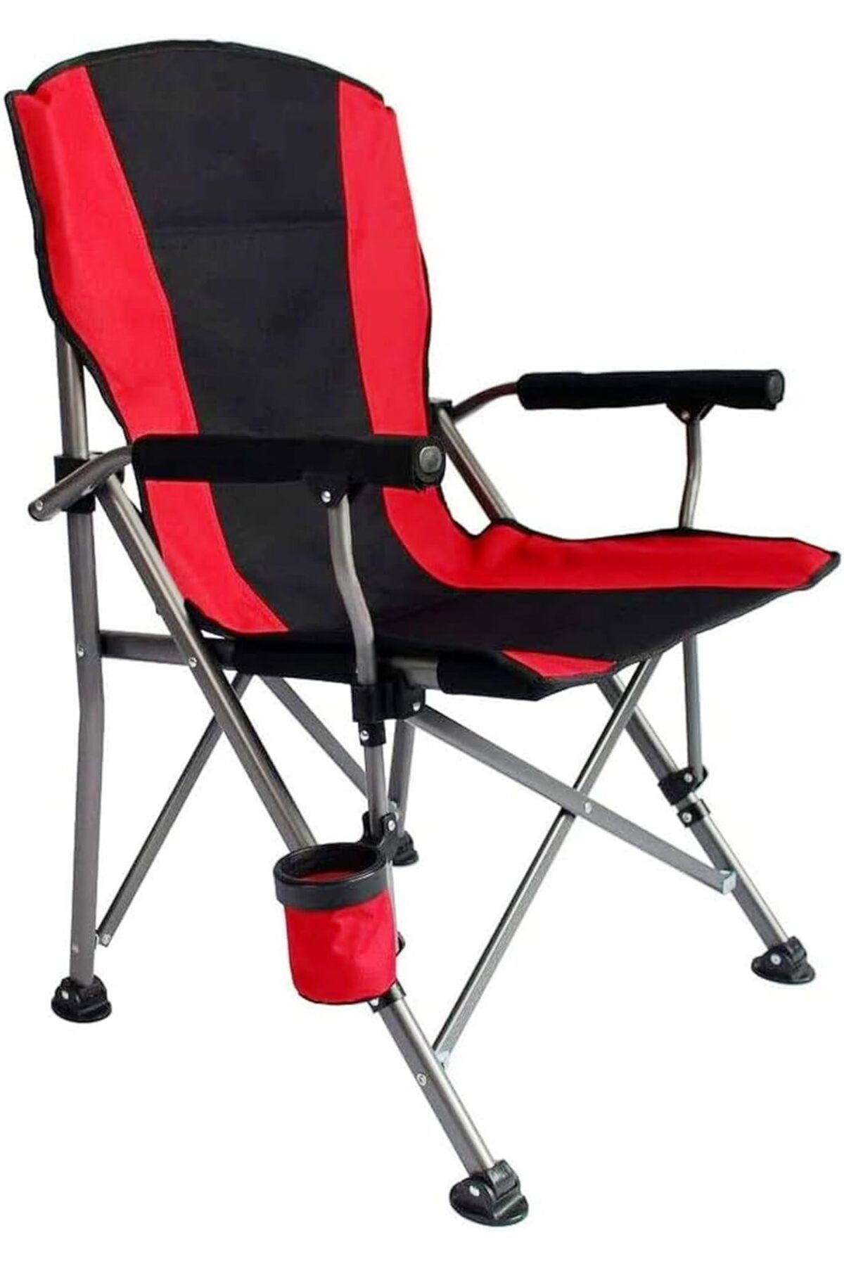 Premium Foldable Camping Chair with Cup Holder, Storage Pouches, Heavy-Duty and Comfortable