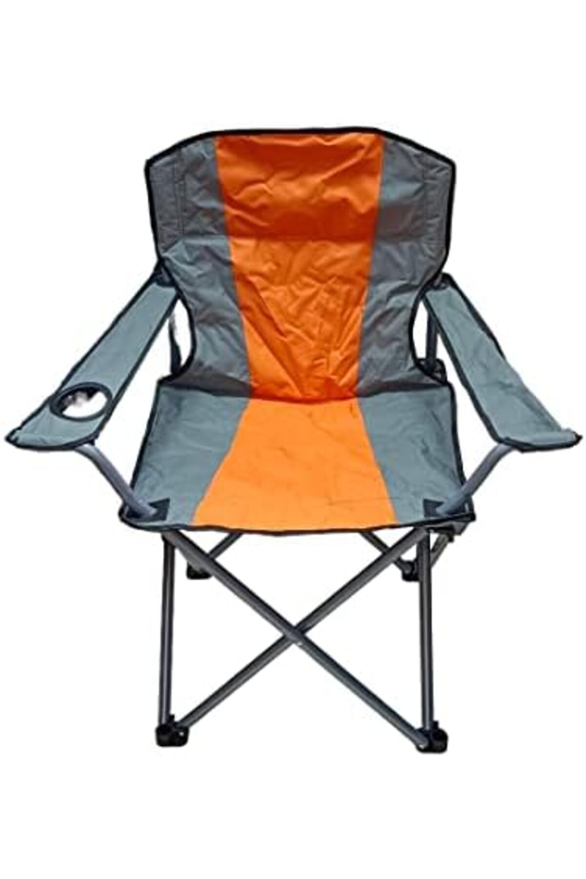 Foldable Camping Chair with Cup Holder Heavy Quality (Orange)