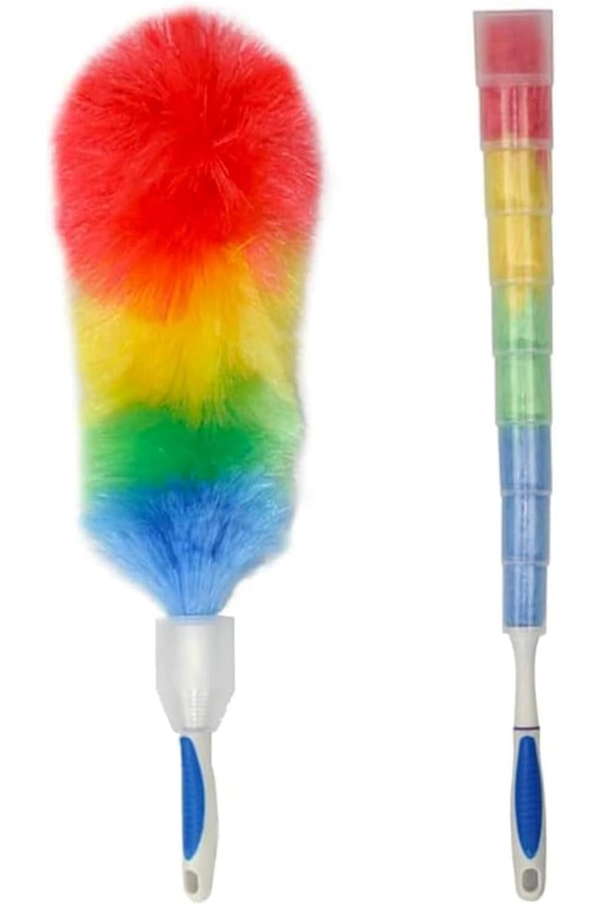 Feather Duster Soft Rainbow with Cover Bendable | Flexible Multicoloured Cleaner Tool Dust
